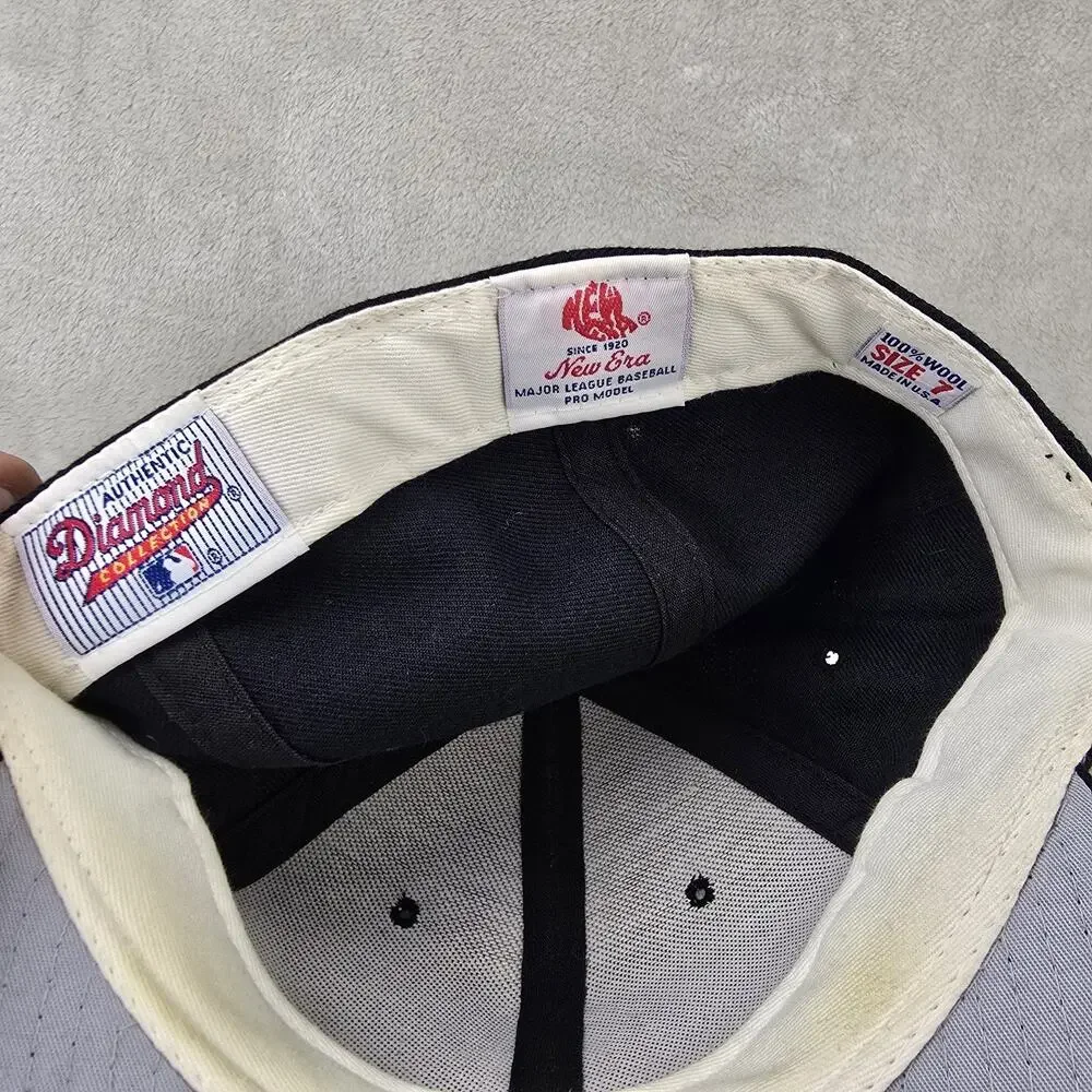 Vintage New Era Colorado Rockies Fitted Hat Sz 7 Wool Diamond Collection USA 90s